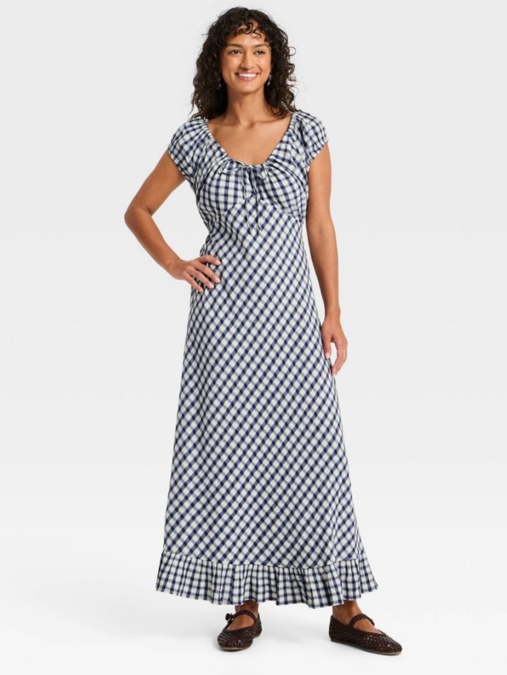Universal Thread Women's
Puff Short Sleeve Ankle Sundress Dress Sz XL NWT